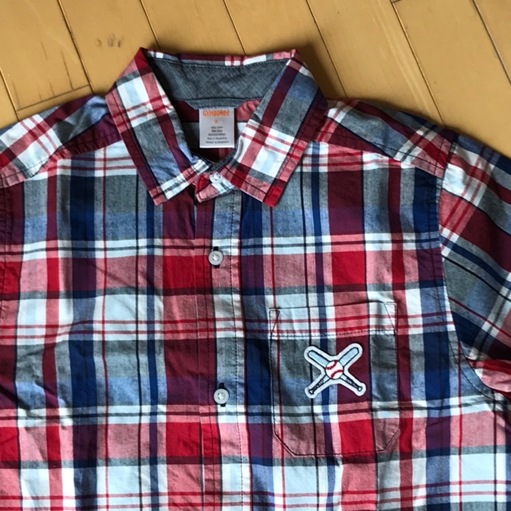 NWT Gymboree boys plaid long sleeve shirt - size: 8 - Picture 4 of 7